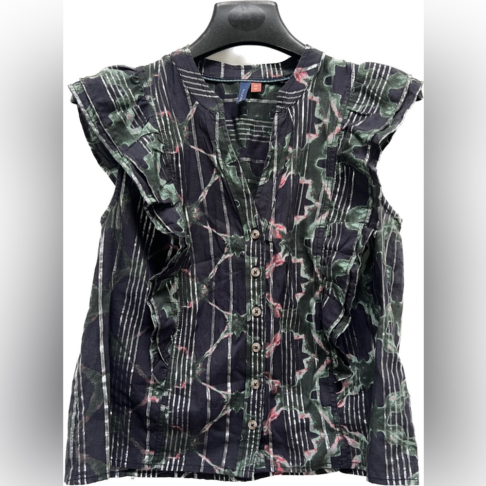 Pilcro | Ruffled Tie Dye Blouse